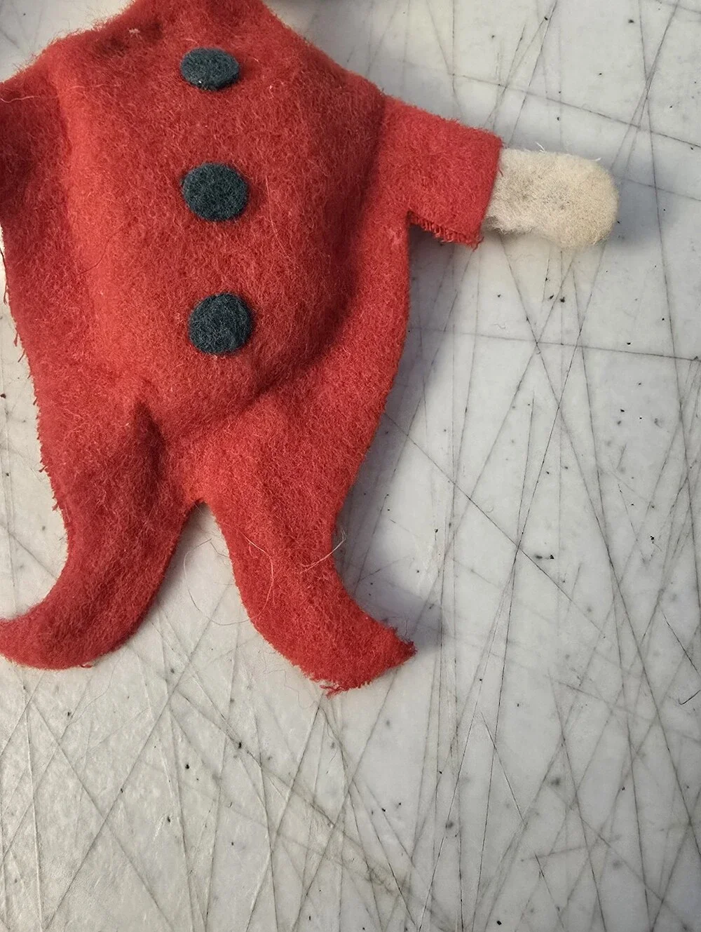 2 Felt Boys Clowns Christmas Tree Ornaments Vintage 4